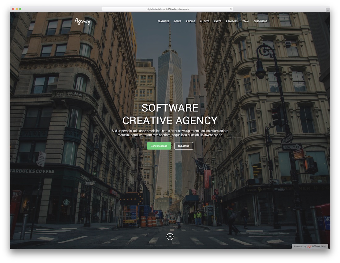 agency landing page template
