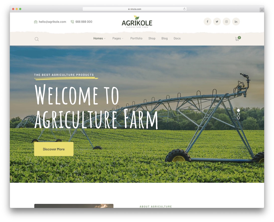 agrikole farming wordpress theme