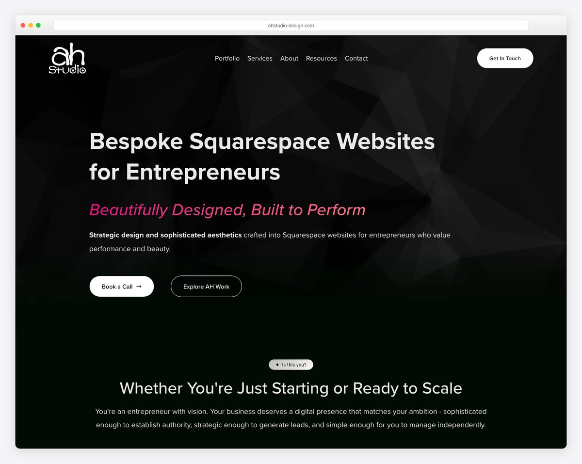 ah studio website example
