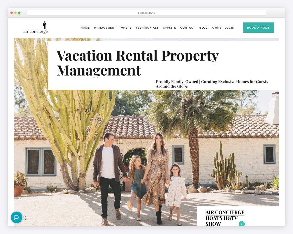 air concierge website example