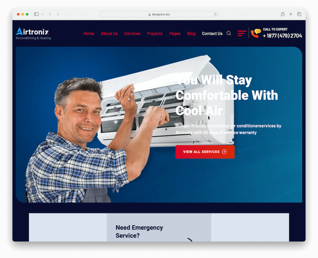 airtronix handyman website template