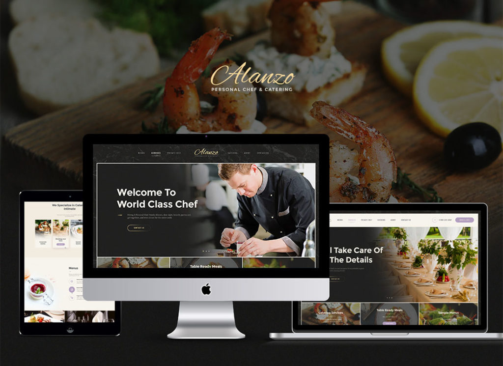 Alanzo | Personal Chef & Wedding Catering Event WordPress Theme