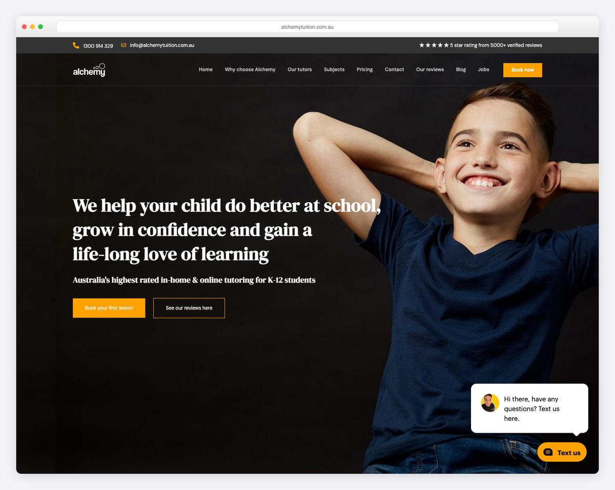 alchemy tuition australia website