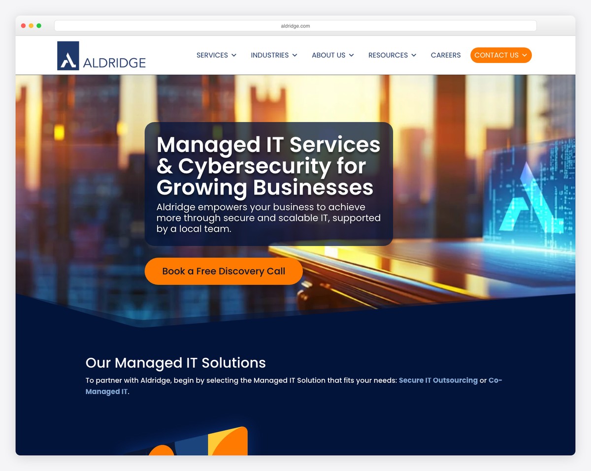 aldridge website example