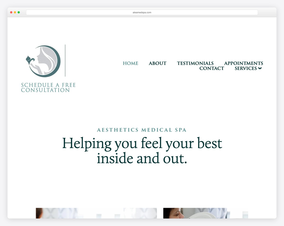 alea med spa website