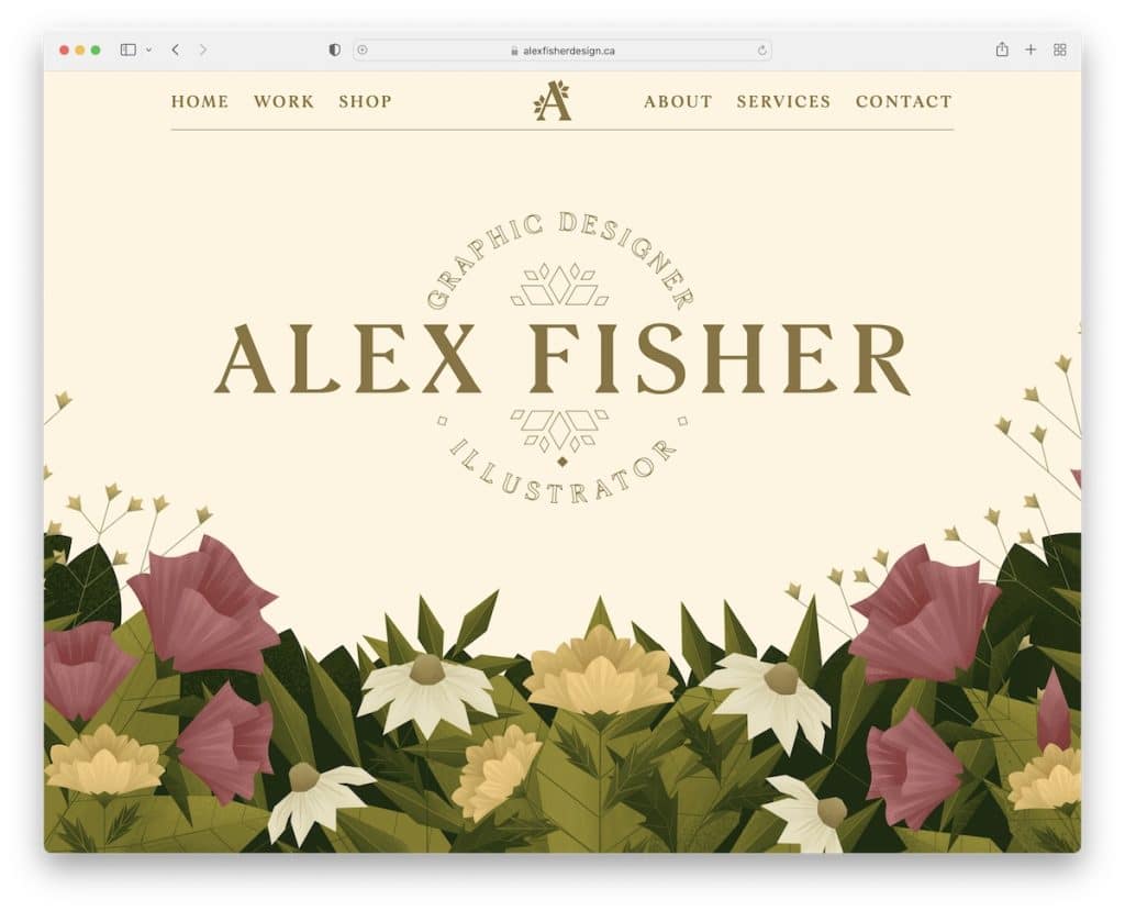 alex fisher artist portfolio website