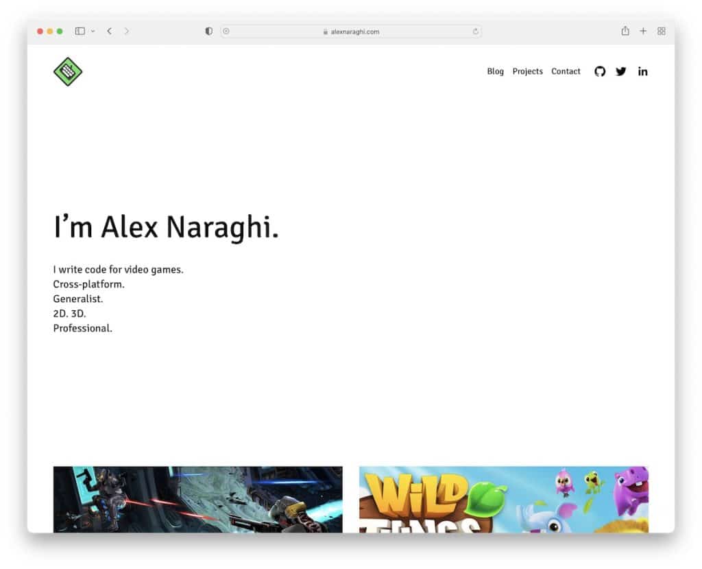 alex naraghi resume website