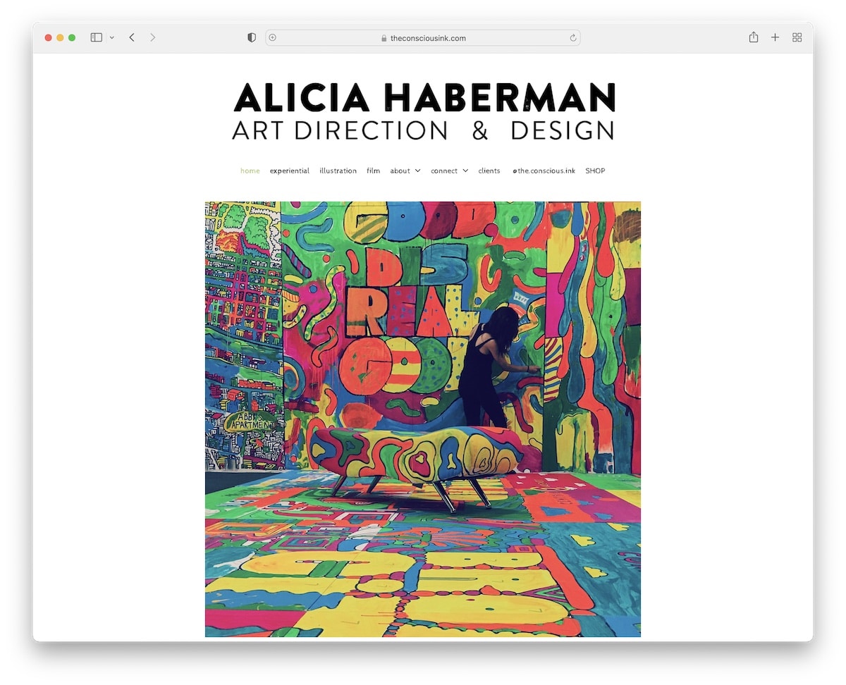 alicia haberman artist portfolio website