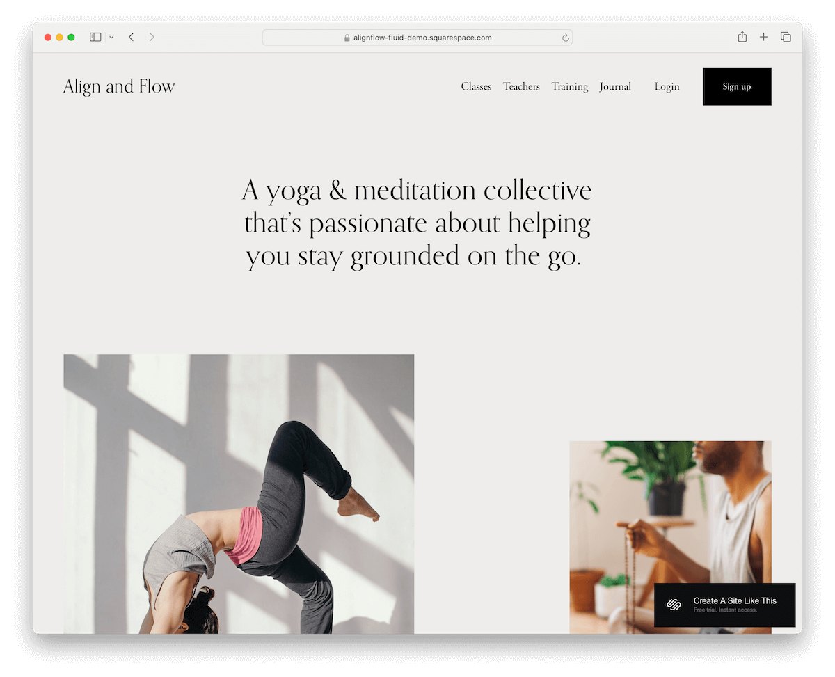 alignflow - online source training template for squarespace 