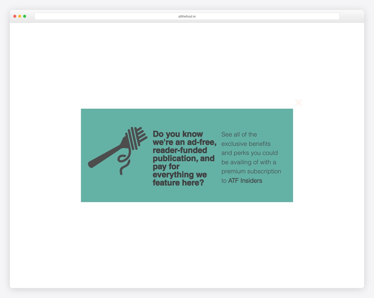 all the food wix blog example