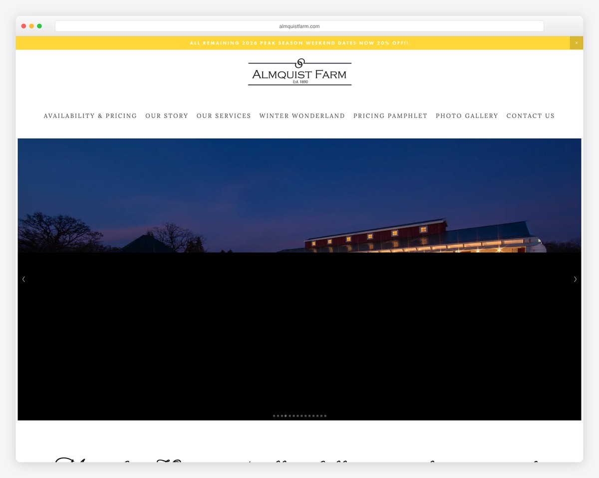almquist farm website example