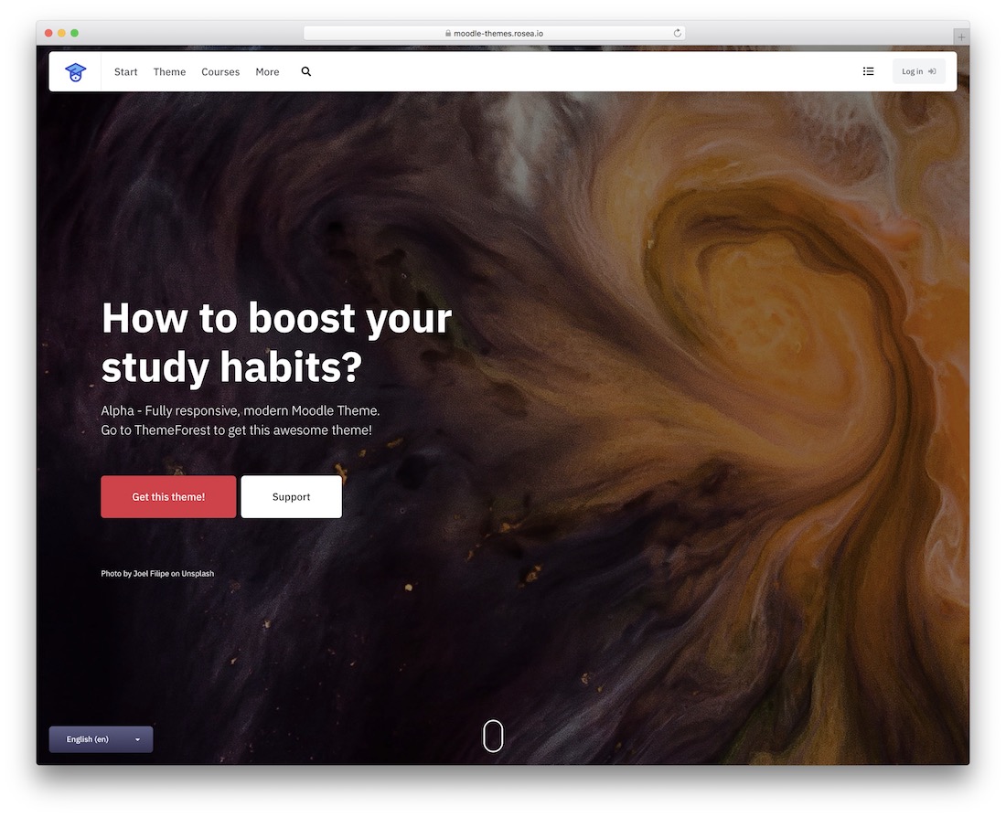 alpha moodle bootstrap template
