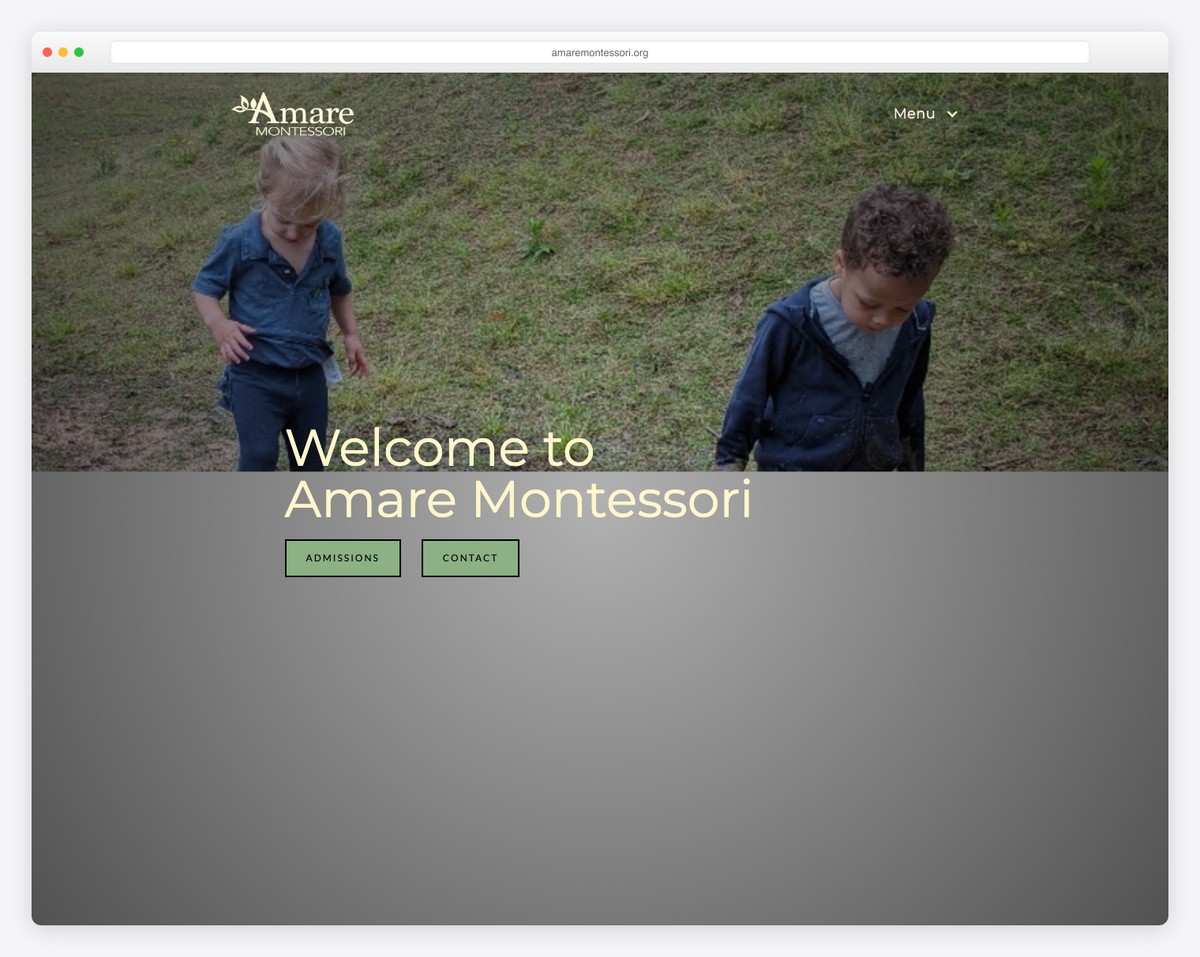 amare montessori website example