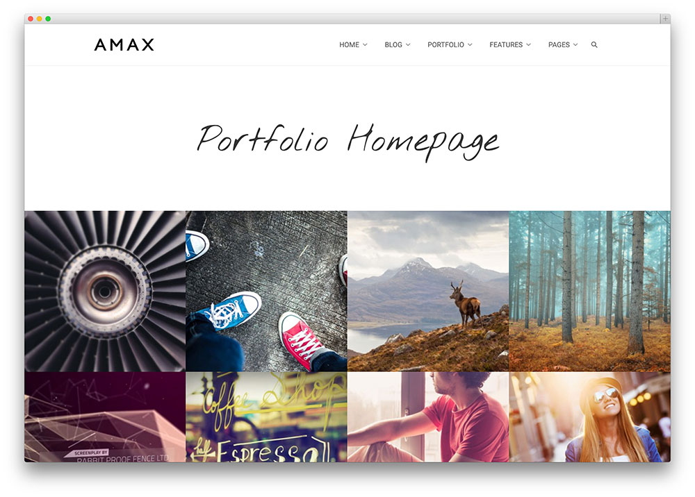 amax - light portfolio theme
