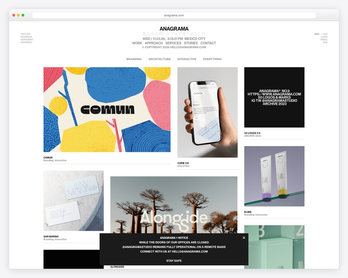 anagrama website example