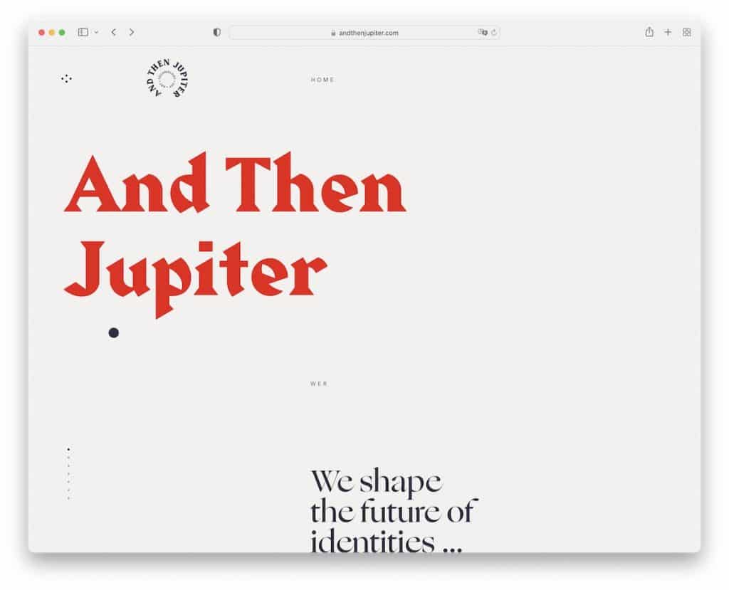 and then jupiter clean website example