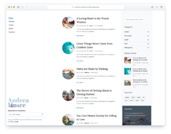 Andrea website template