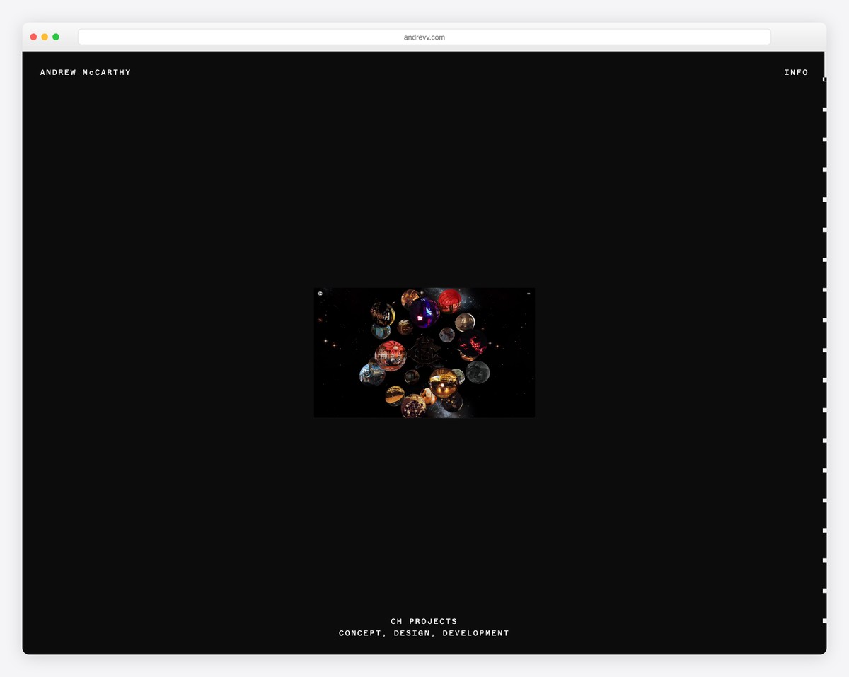 andrew mccarthy developer and designer resume website