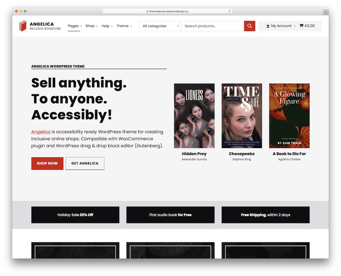 angelica accessible wordpress theme