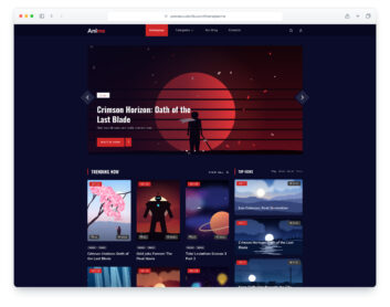Anime website template