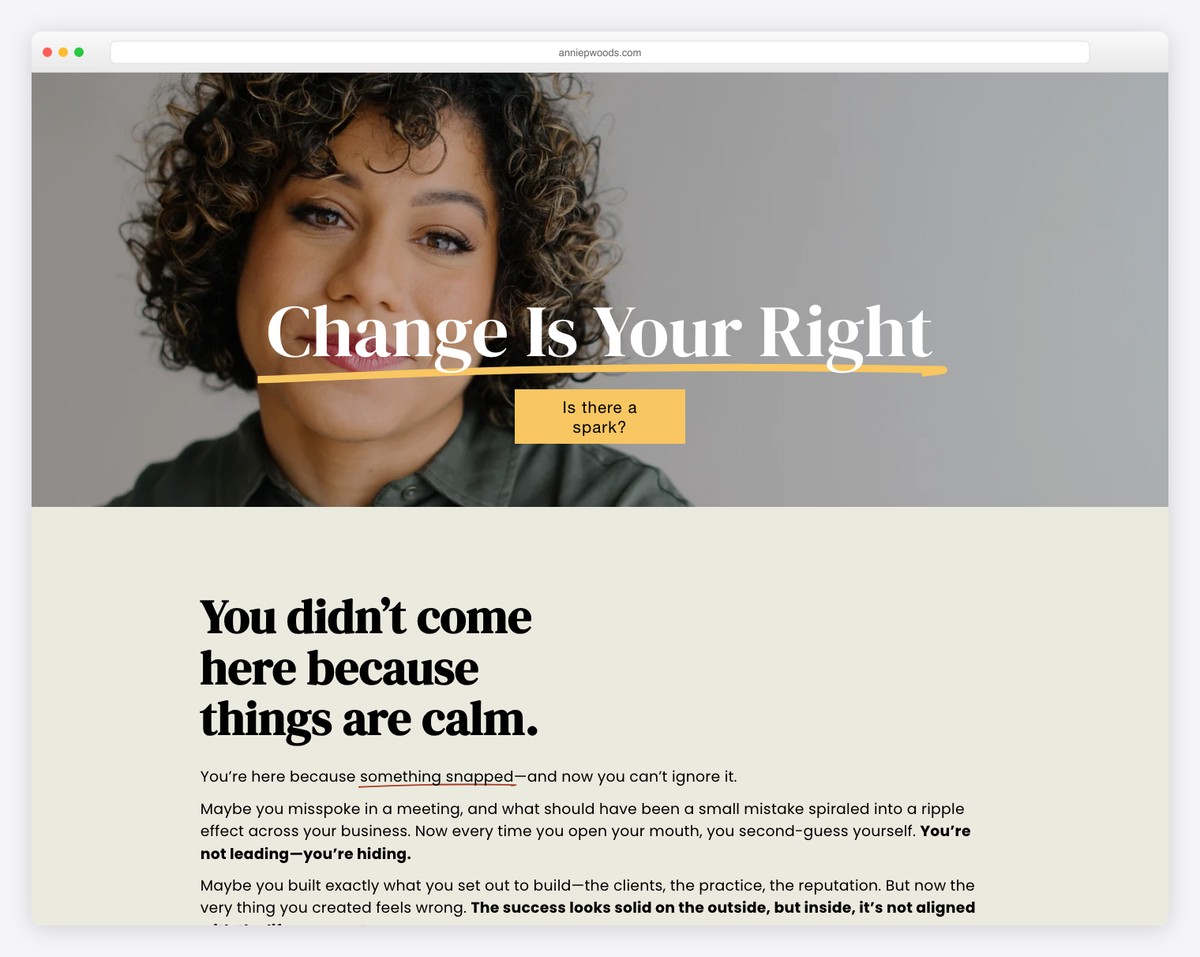 annie woods coach website