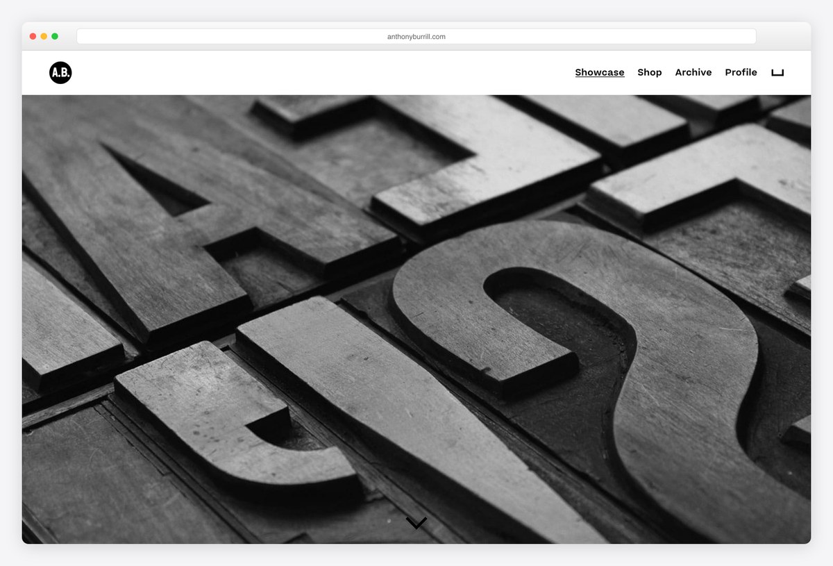 Anthony Burrill graphic design portfolio website