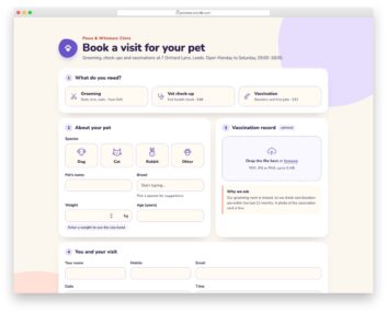 Appointment Form V09 free HTML and CSS snippet by Colorlib