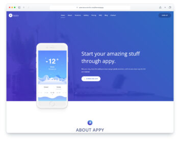 Appy website template