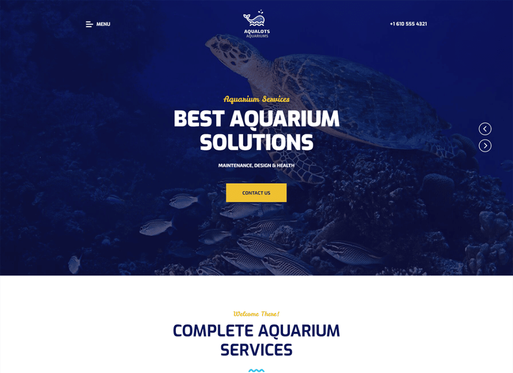 Aqualots | Aquarium Installation and Maintenance Services WordPress Theme
