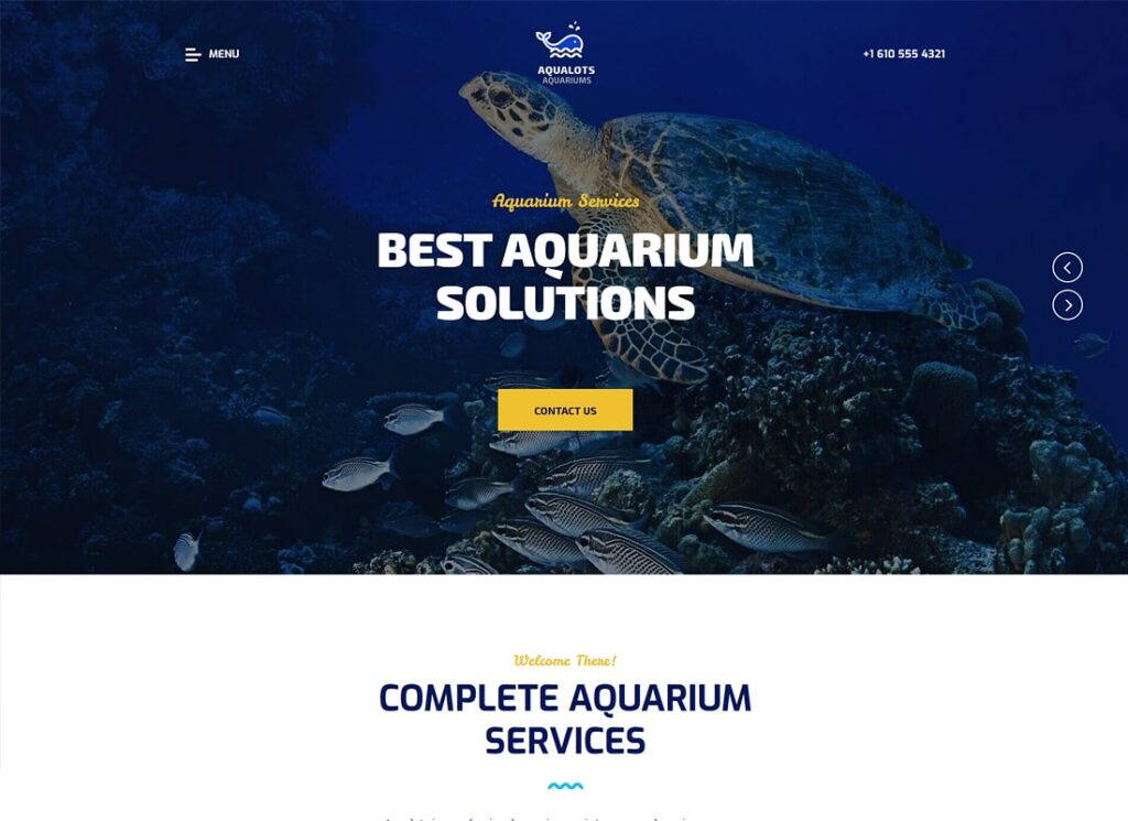 Aqualots | Aquarium Installation and Maintanance Services WordPress Theme