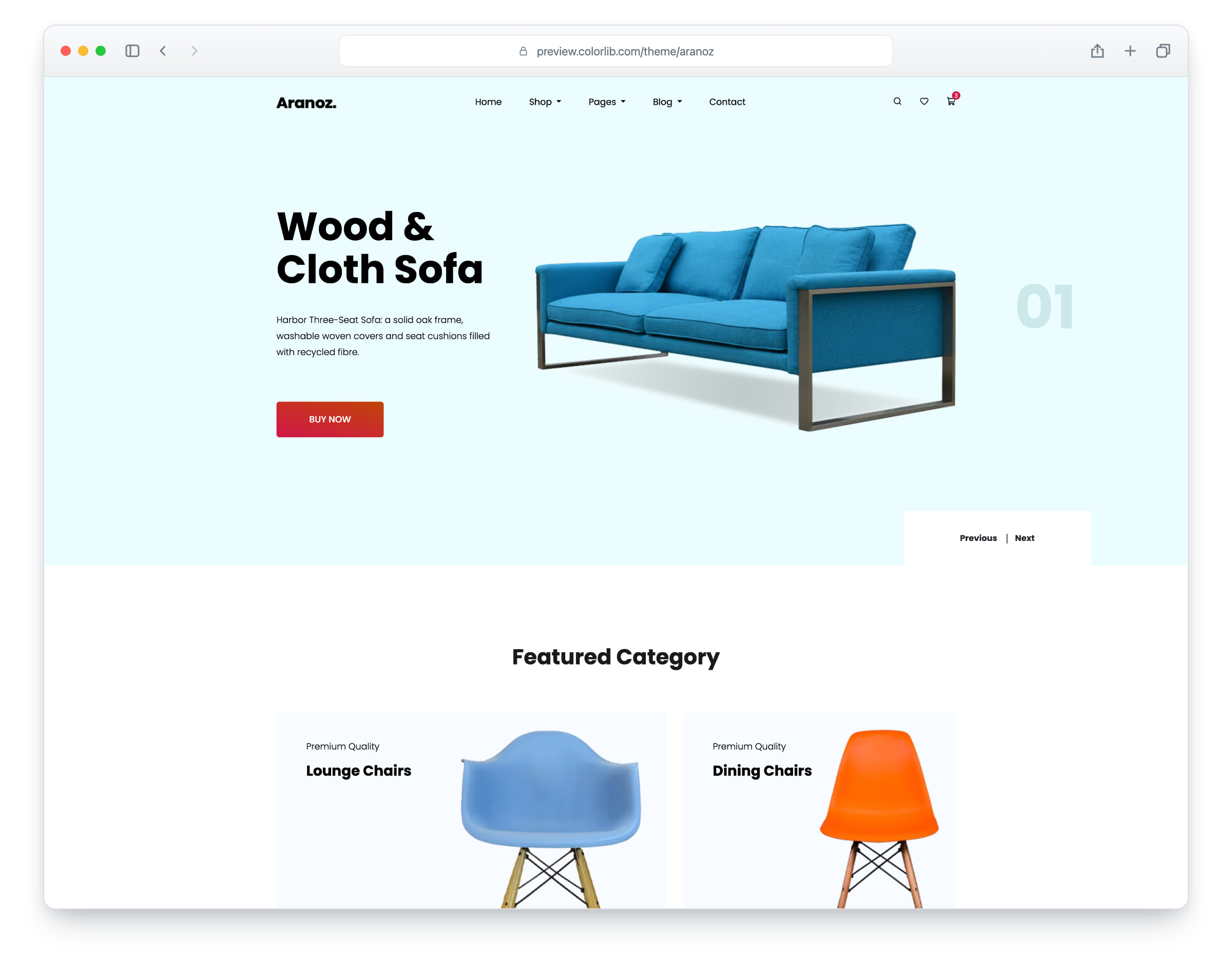 Aranoz website template