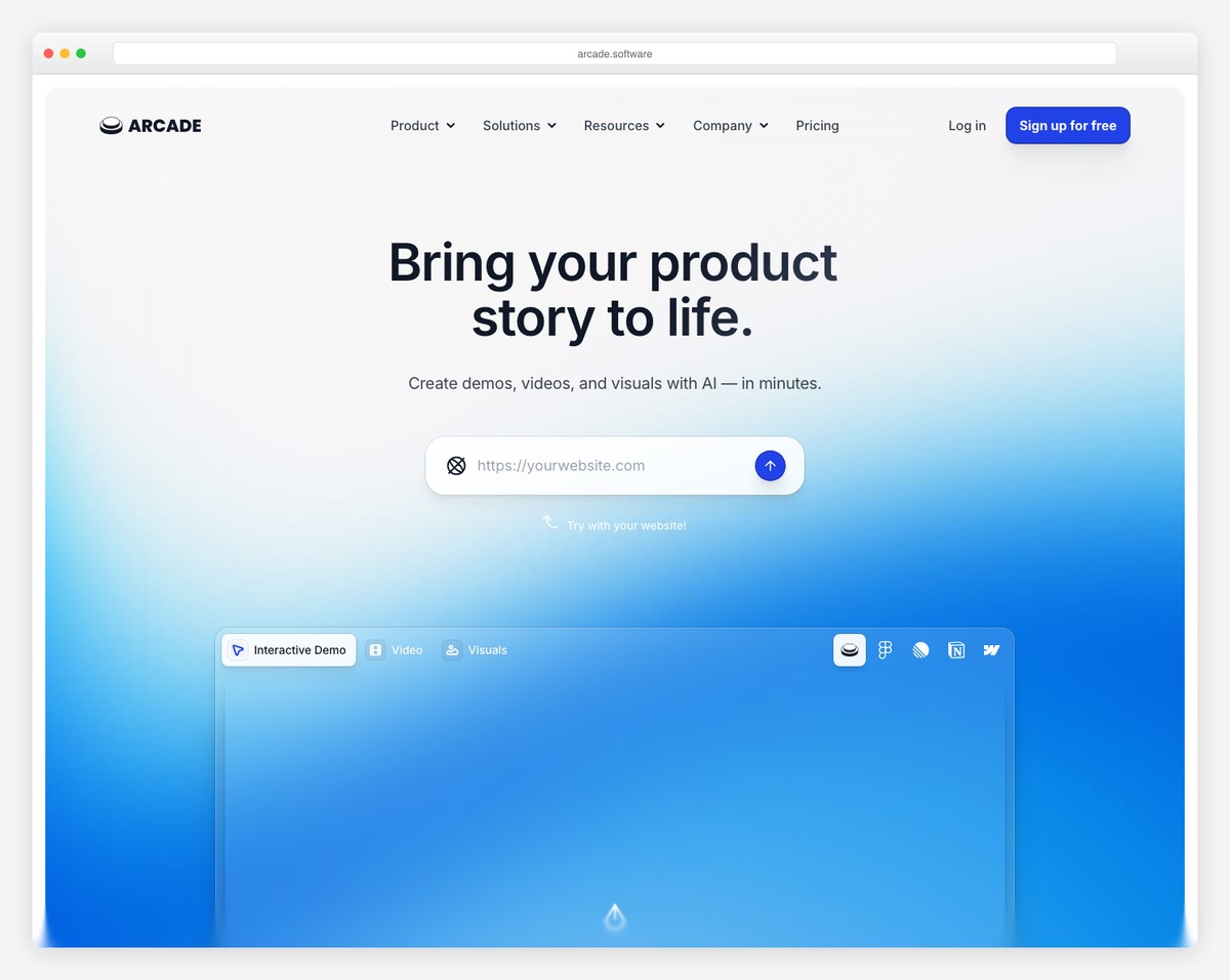 arcade website example