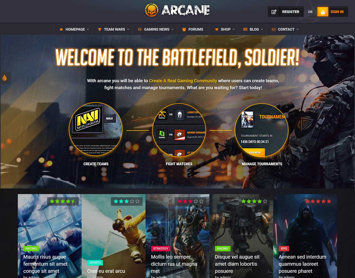 eGames - Best Mobile-Ready Gaming Website Template 2023 - Colorlib