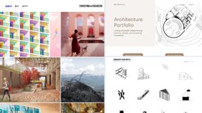 Architecture portfolio website examples: Christina Vogiatzis, Mia Sherman and Sebastian Nitu