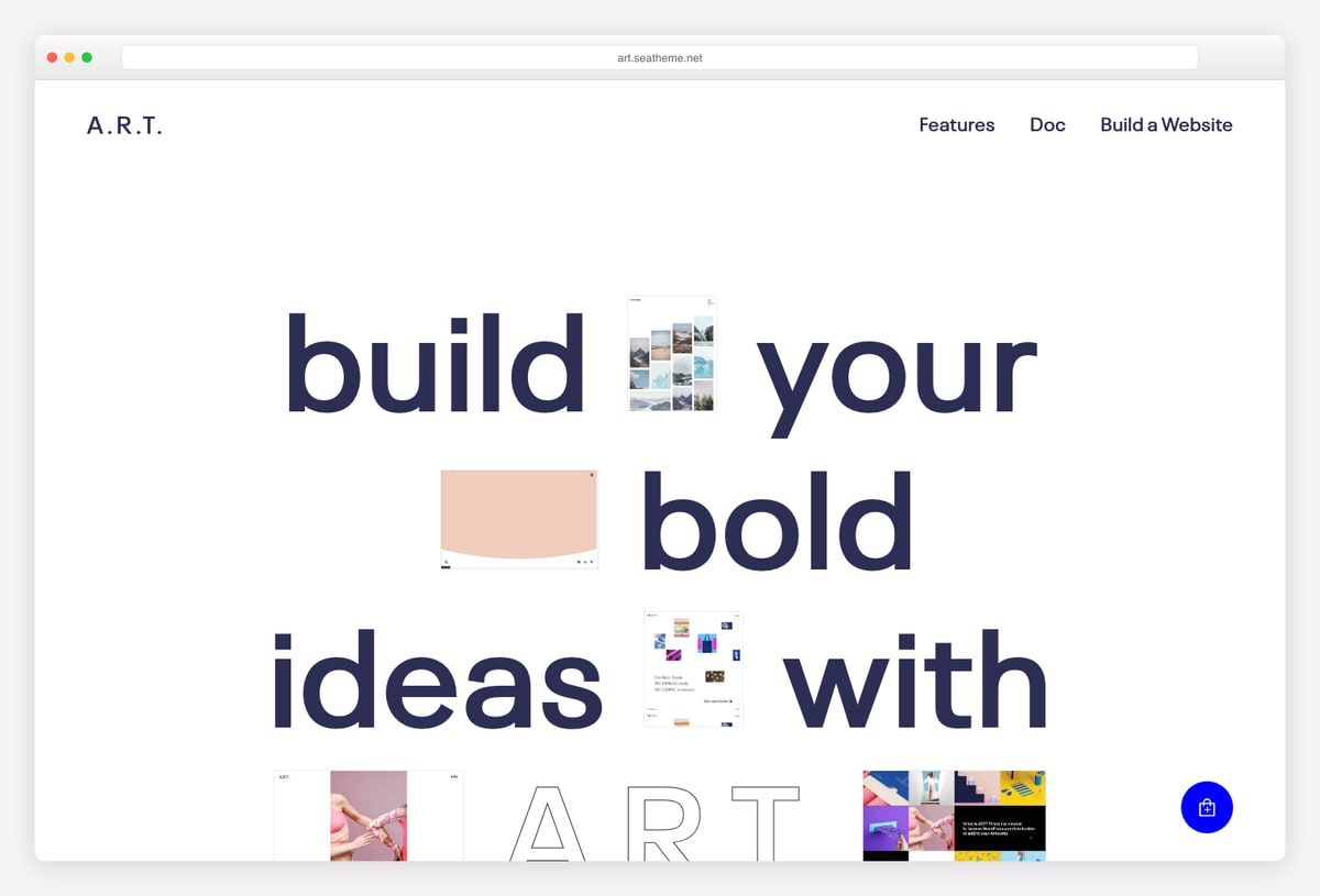 ART minimal WordPress theme for artists and creatives