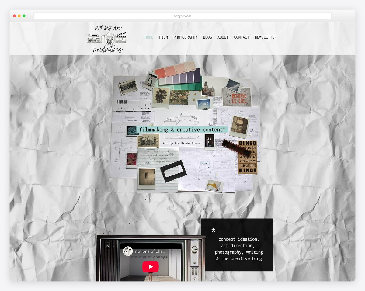 art by arr productions website example