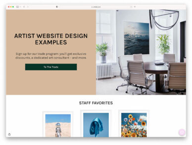 art website design examples