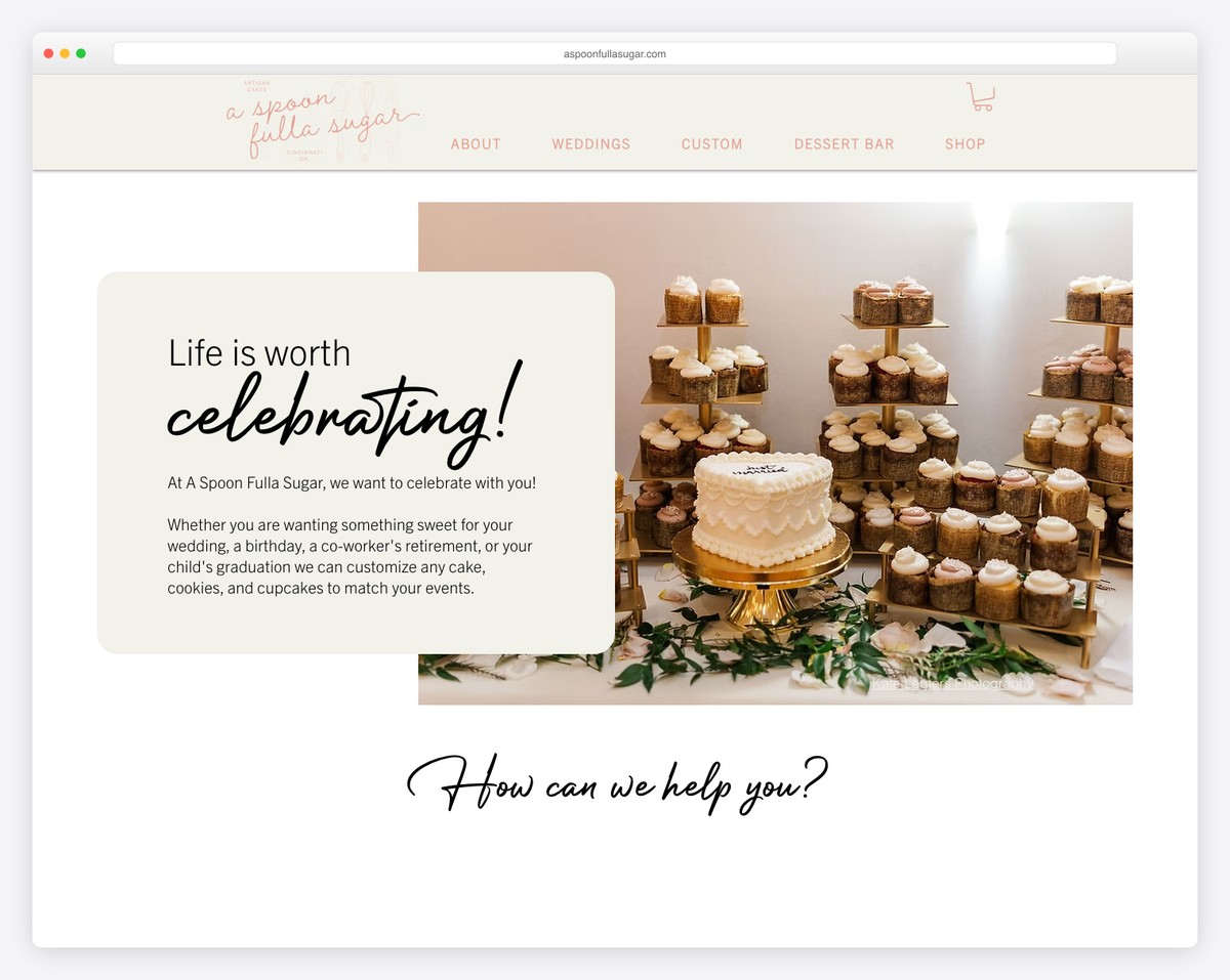 a spoon fulla sugar website example