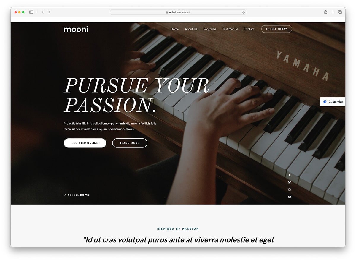 Astra - free WordPress theme for musicians