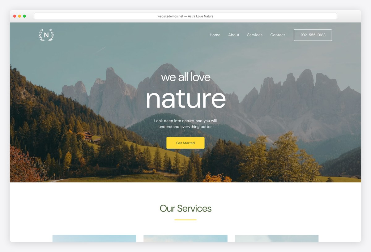Astra Love Nature free starter site