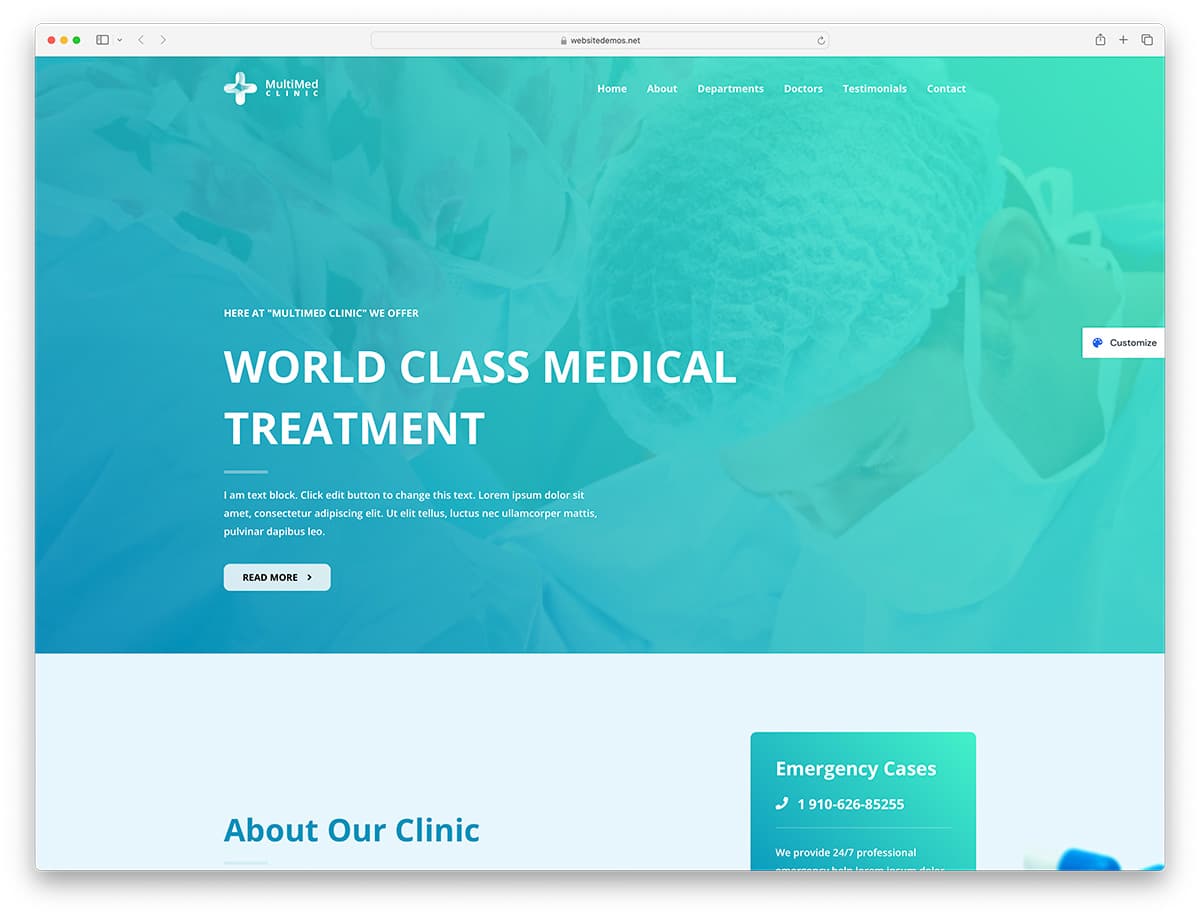Astra - free medical WordPress theme
