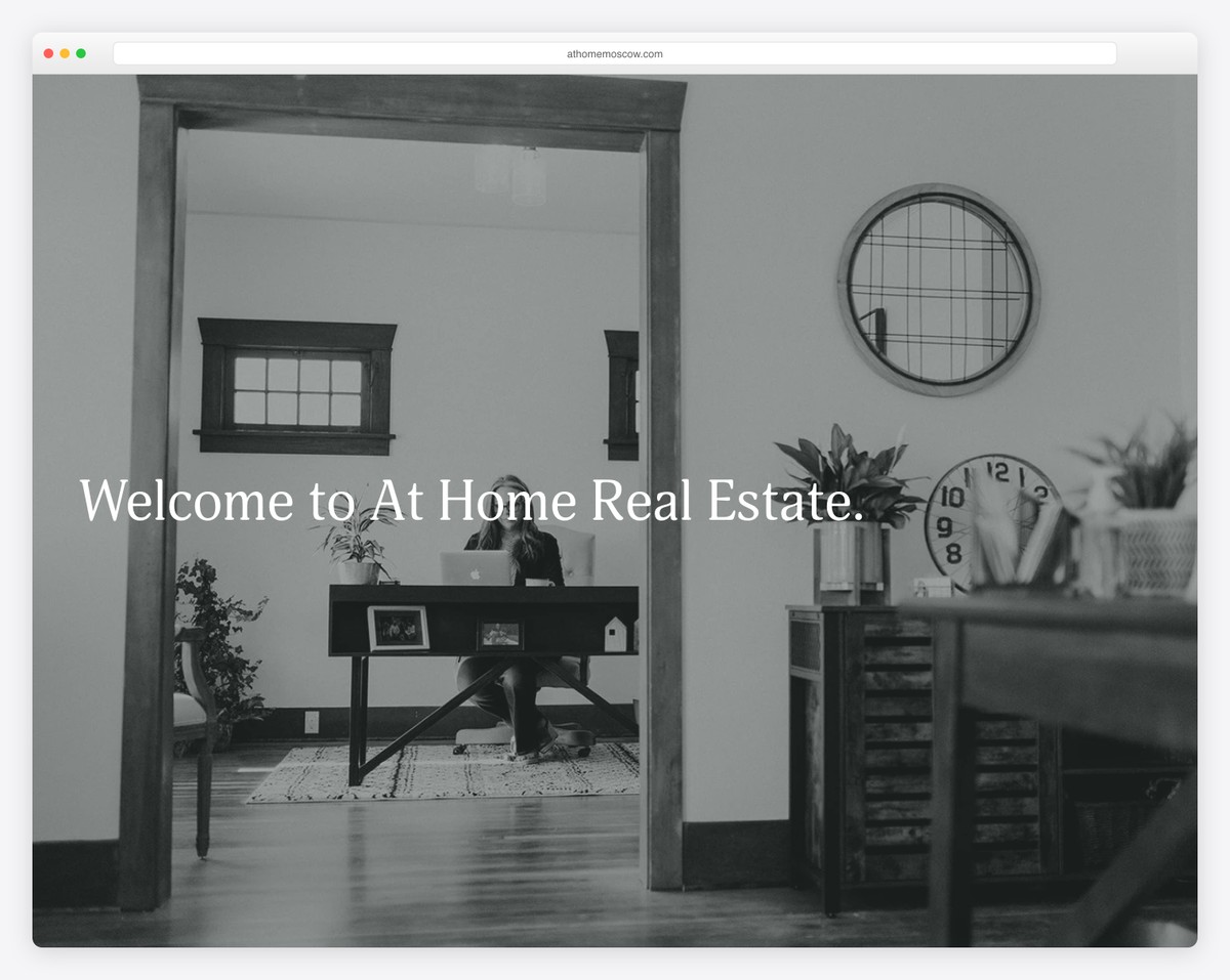 at home real estate squarespace website