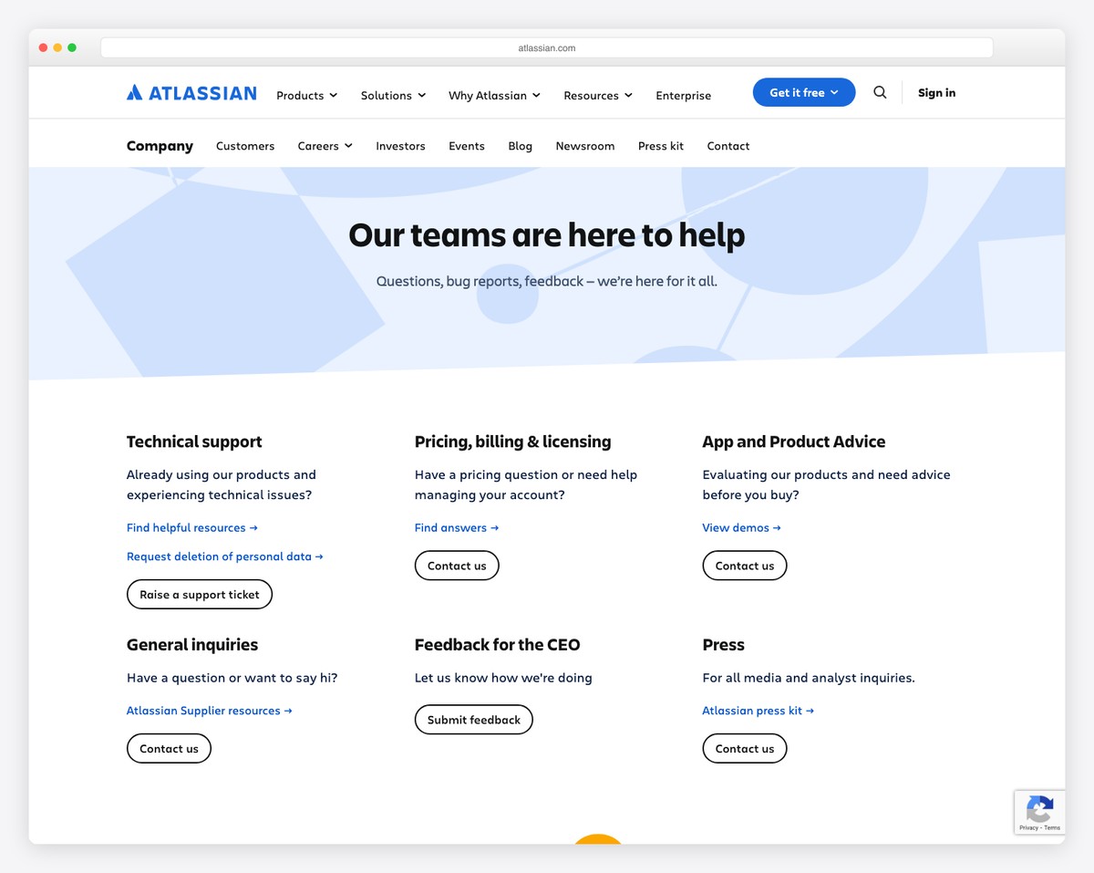 atlassian contact us page