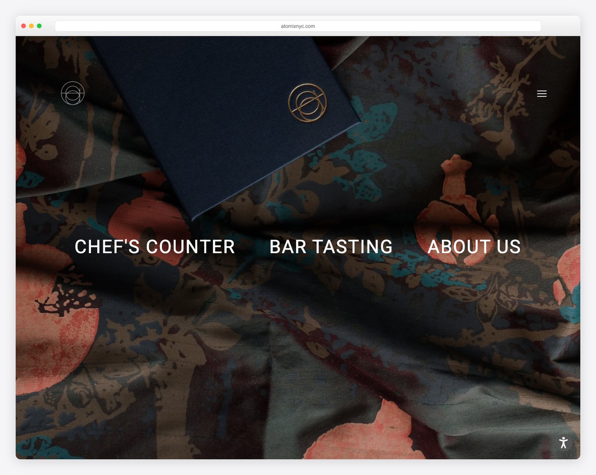 Atomix NYC restaurant website