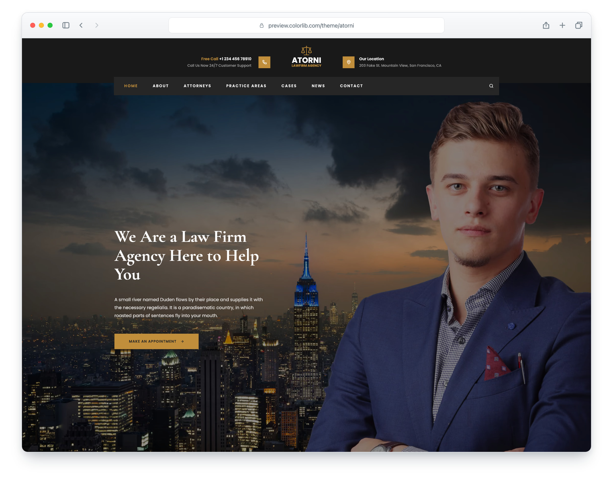 Atorni website template