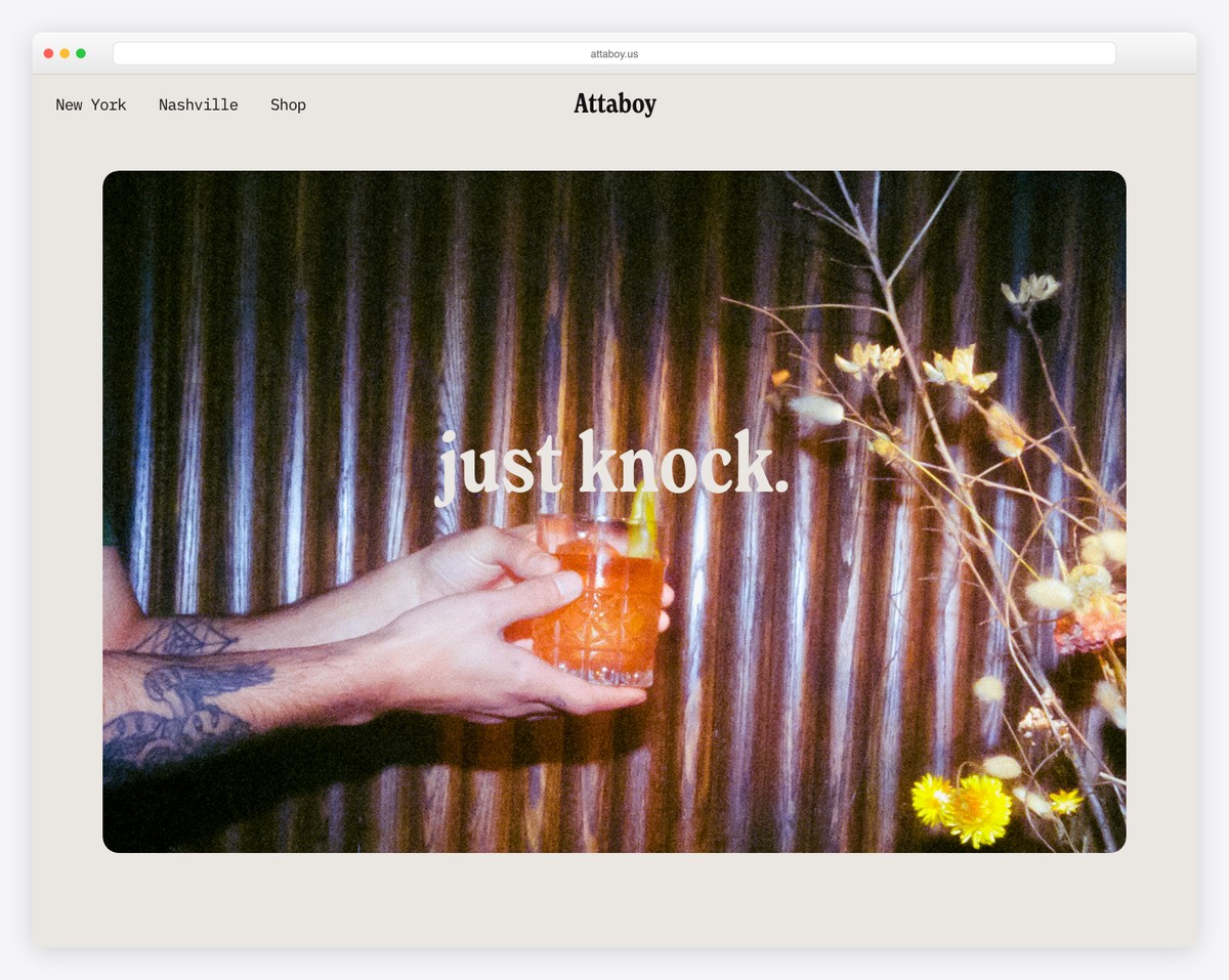 attaboy website example