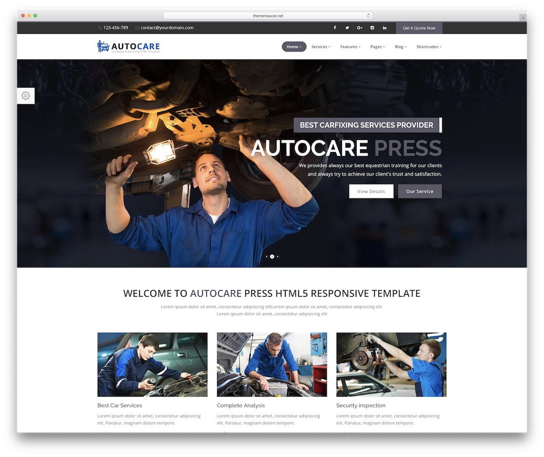 autocarepress automotive website template