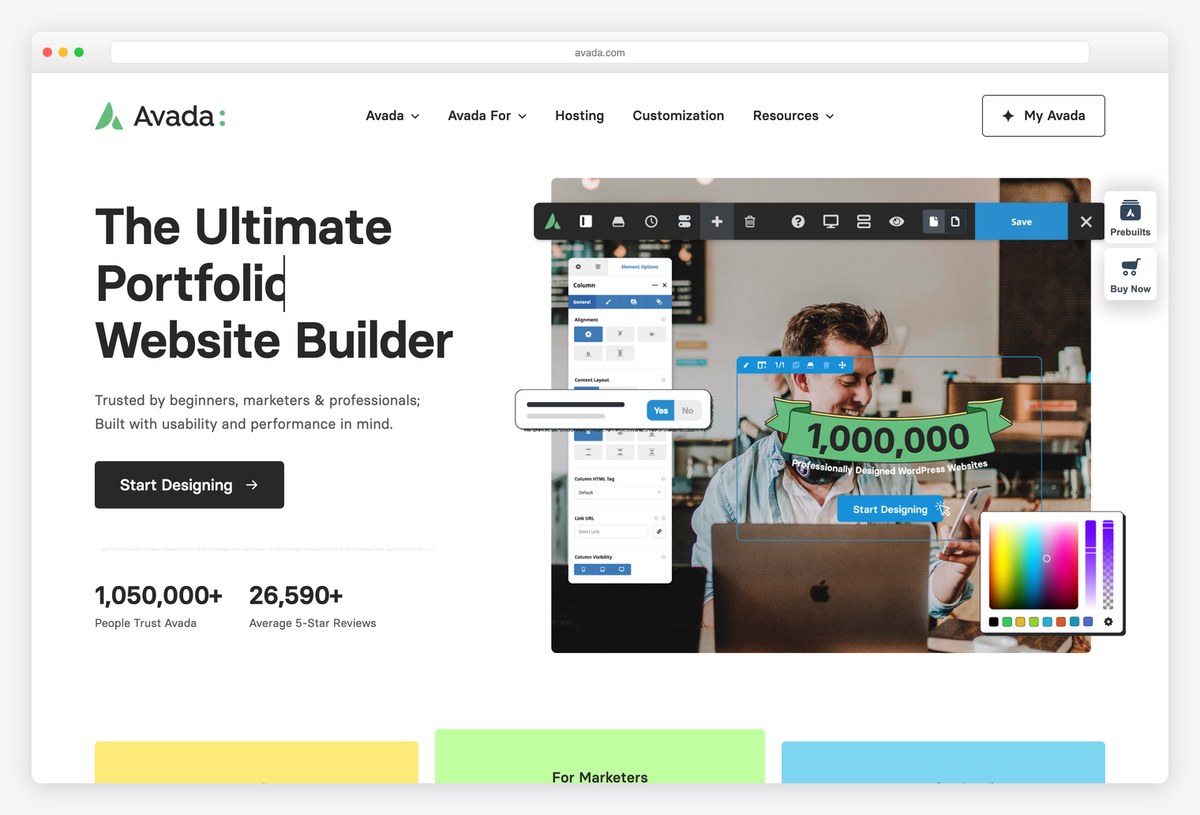 Avada premium multipurpose WordPress theme