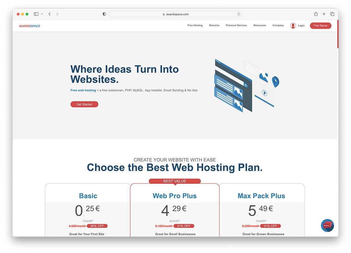 AwardSpace - affordable WordPress hosting