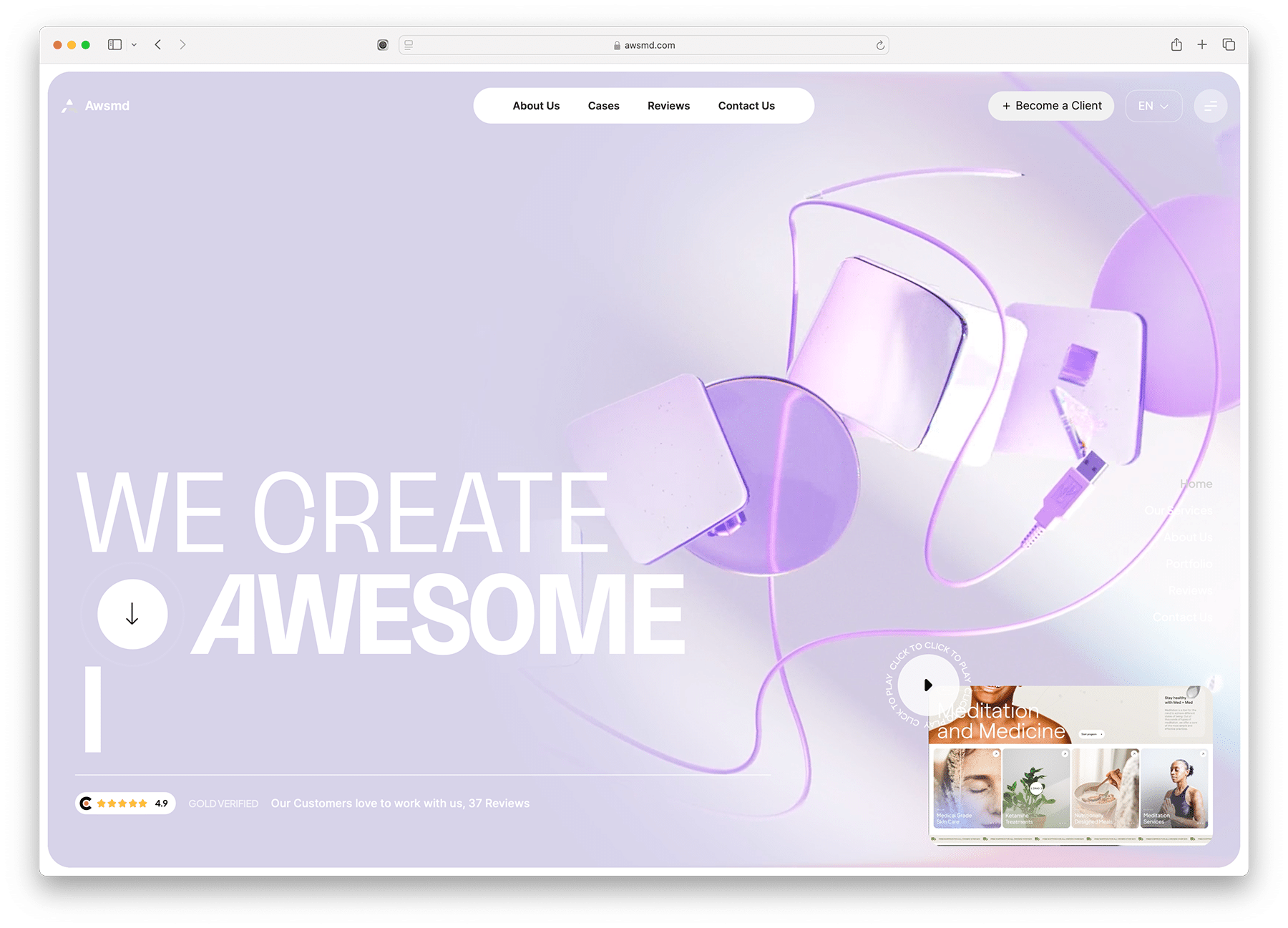 Awsmd - cool web design studio website